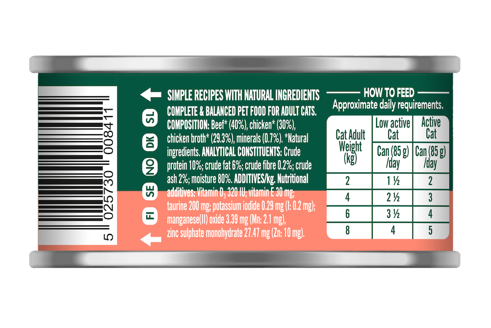 Natures Menu Adult Cat Beef & Chicken Cans - 18 x 85g, Natures Menu,