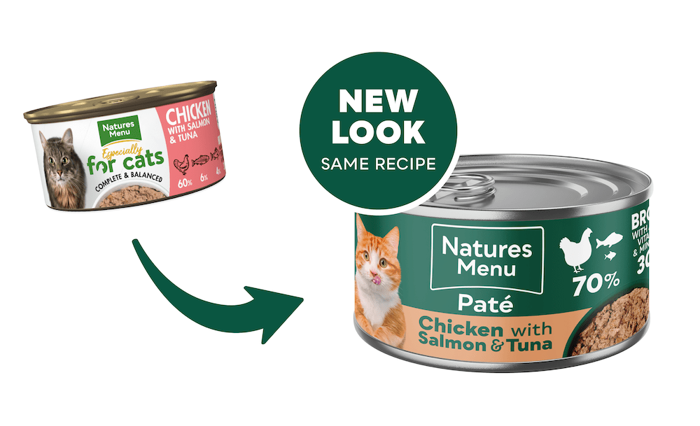 Natures Menu Adult Cat Chicken with Salmon & Tuna Cans - 18 x 85g, Natures Menu,