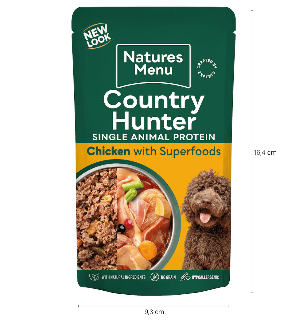 Natures Menu Country Hunter Chicken with Superfoods Pouch - 18 x 150g, Natures Menu,