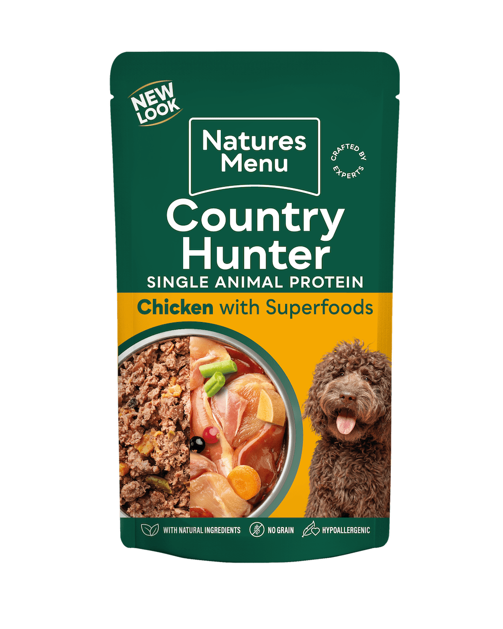Natures Menu Country Hunter Chicken with Superfoods Pouch - 18 x 150g, Natures Menu,