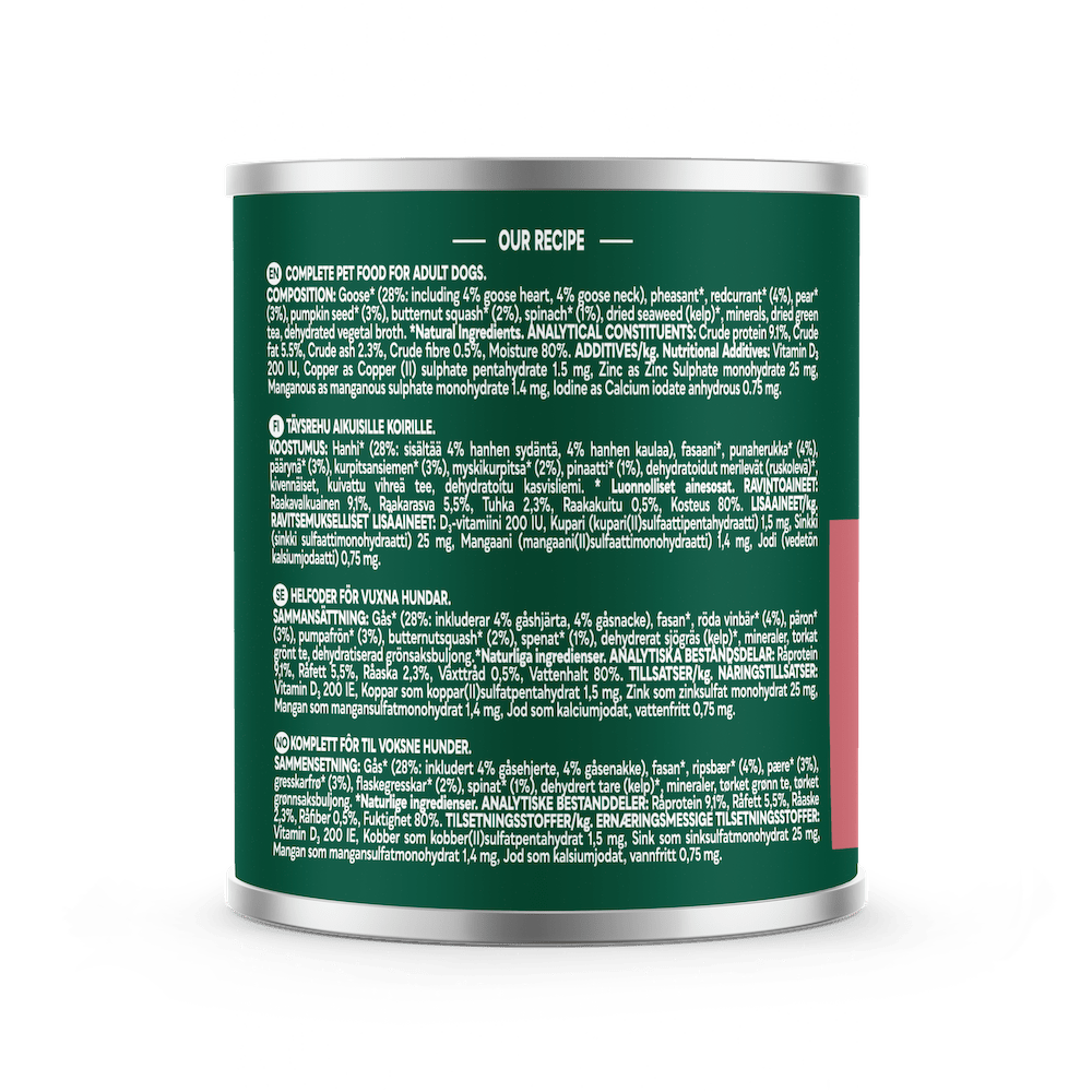 Natures Menu Country Hunter Pheasant & Goose with Superfoods Can - 6 x 600g, Natures Menu,