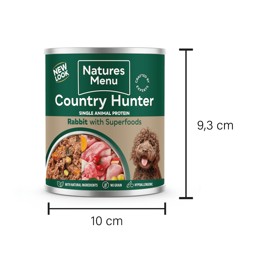 Natures Menu Country Hunter Rabbit with Superfoods Can - 6x 600g, Natures Menu,
