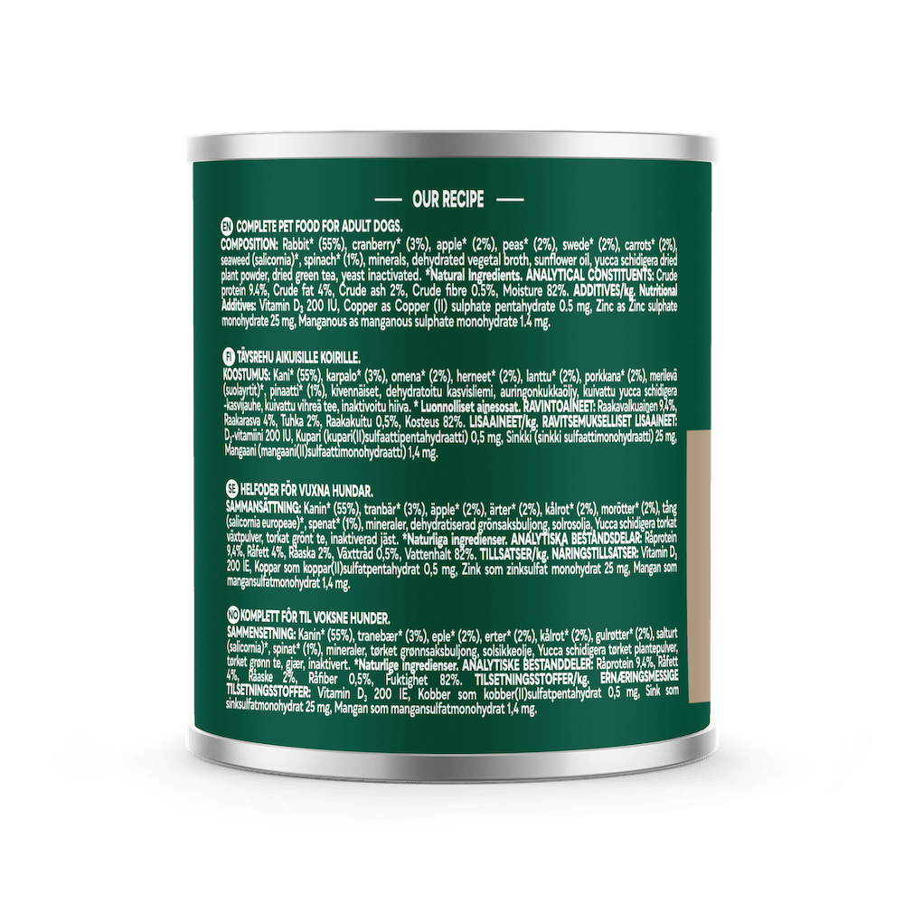 Natures Menu Country Hunter Rabbit with Superfoods Can - 6x 600g, Natures Menu,