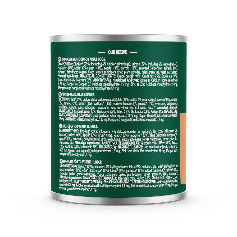 Natures Menu Country Hunter Salmon and Chicken with Superfoods Can - 6x 600g, Natures Menu,