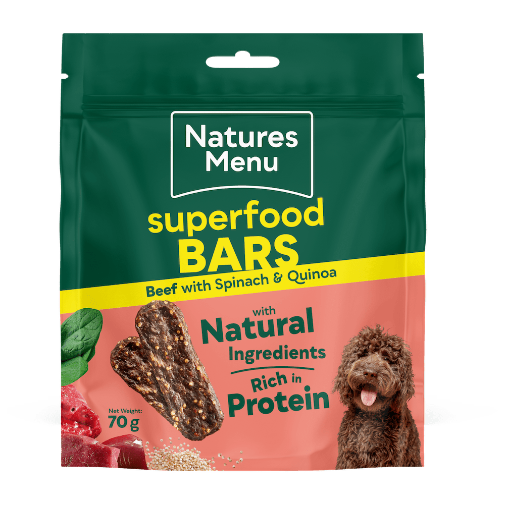 Natures Menu Country Hunter Superfood Bar Beef Dog Treats 7 x 100g, Natures Menu,