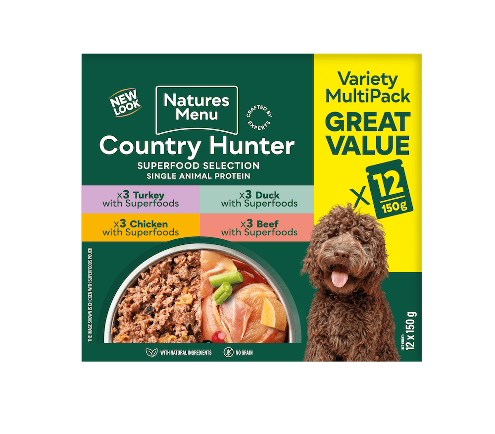 Natures Menu Country Hunter Superfood Meat Selection Pouch - 36 x 150g, Natures Menu,