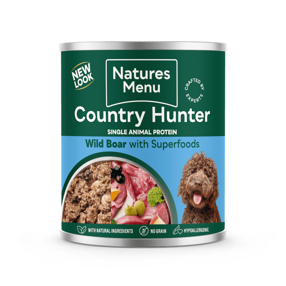 Natures Menu Country Hunter Wild Boar with Superfoods Can - 6 x 600g, Natures Menu,