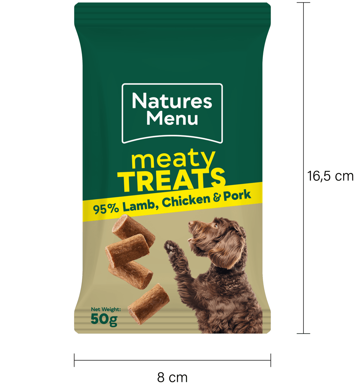 Natures Menu Lamb & Chicken Meaty Dog Treats - 12 x 50g, Natures Menu,