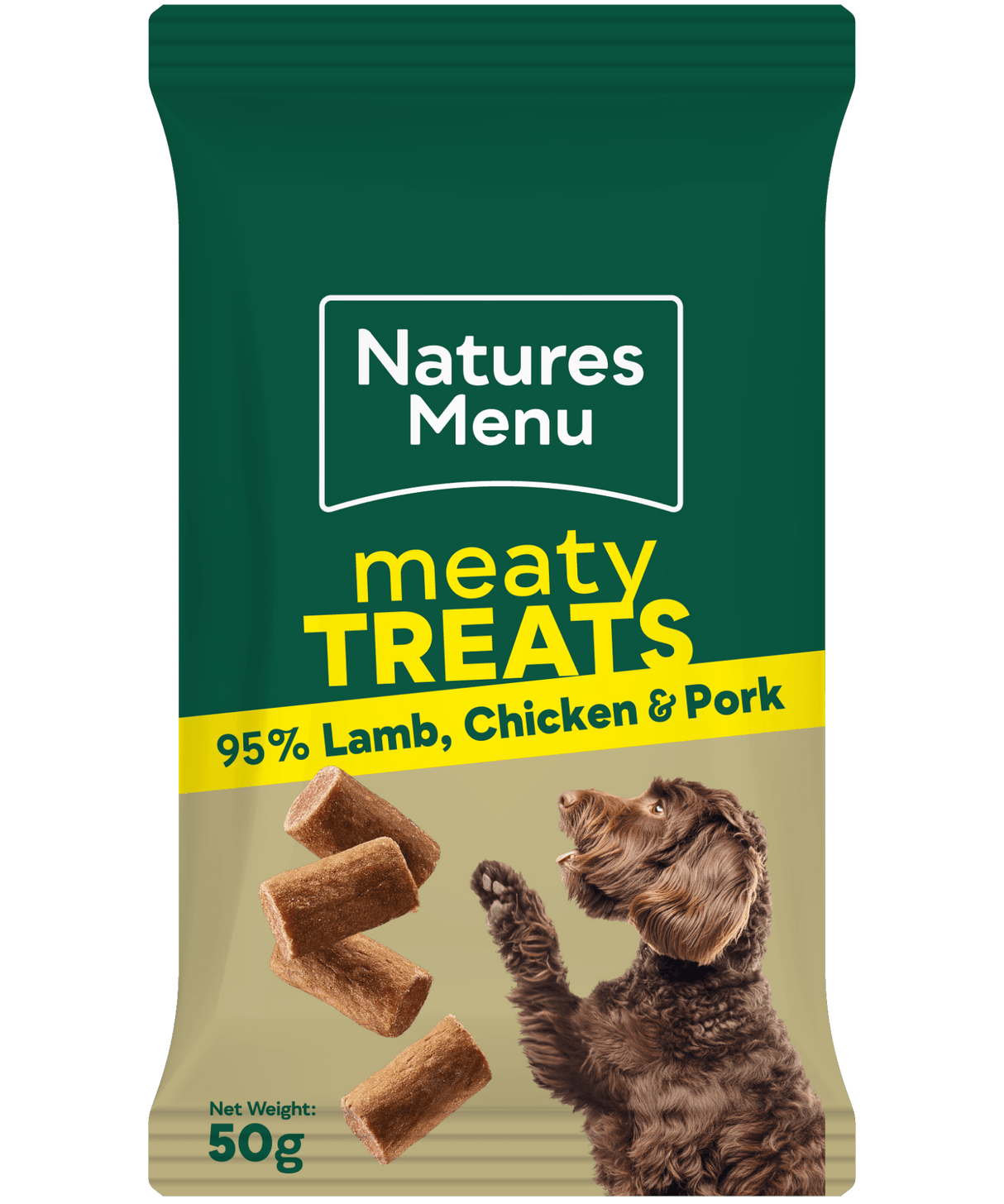Natures Menu Lamb & Chicken Meaty Dog Treats - 12 x 50g, Natures Menu,