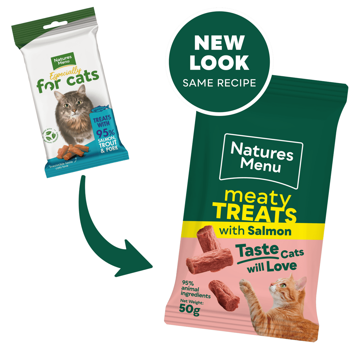 Natures Menu Salmon Cat Treats - 12 x 50g, Natures Menu,