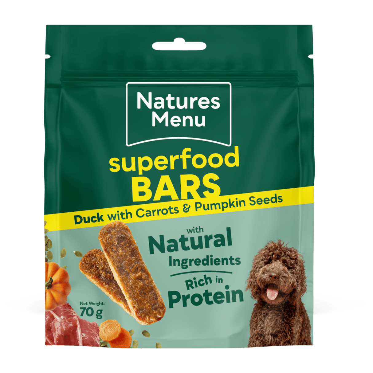 Natures Menu Superfood Bars Duck Dog Treat - 9 x 70g, Natures Menu,