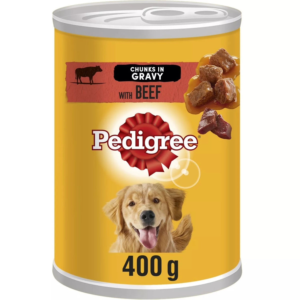 Pedigree Adult Wet Dog Food Tins Beef in Gravy - 12 x 400g, Pedigree,