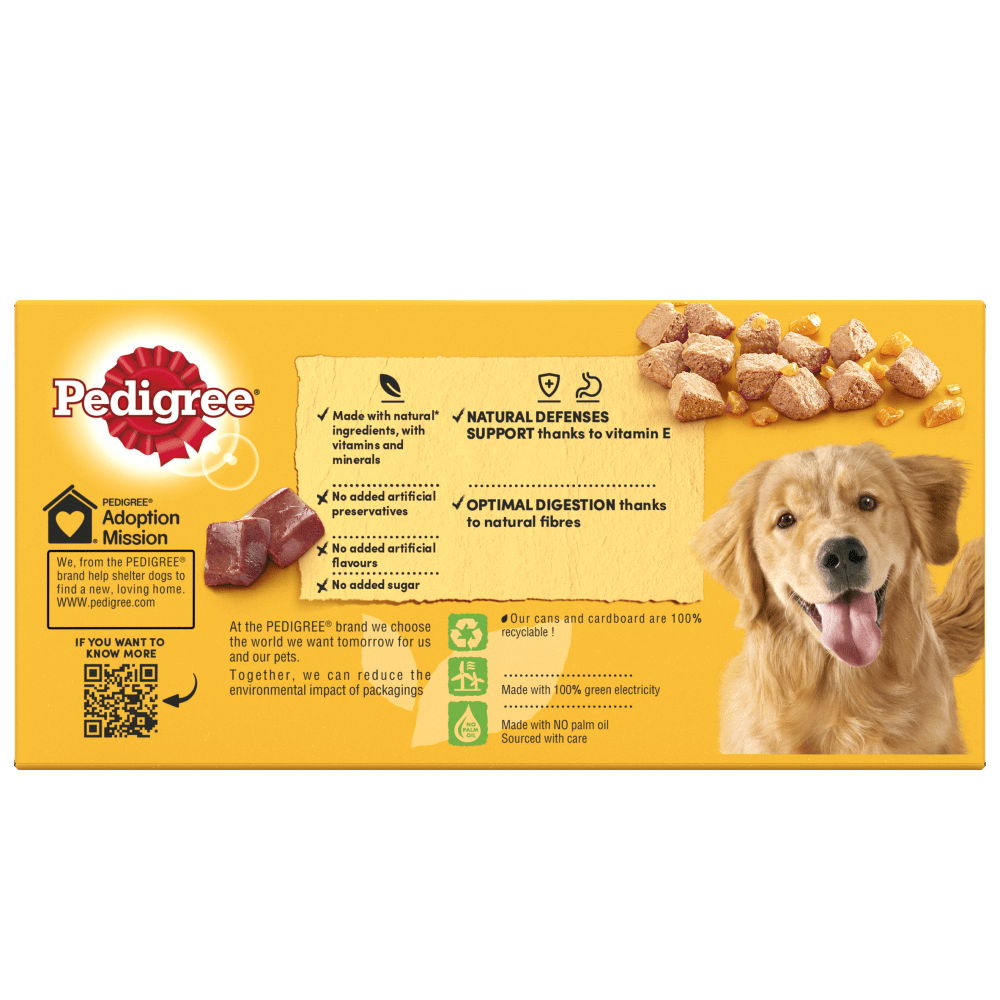 Pedigree Chunks in Jelly Mixed Selection Adult Wet Dog Food Tins - 24 x 385g, Pedigree,