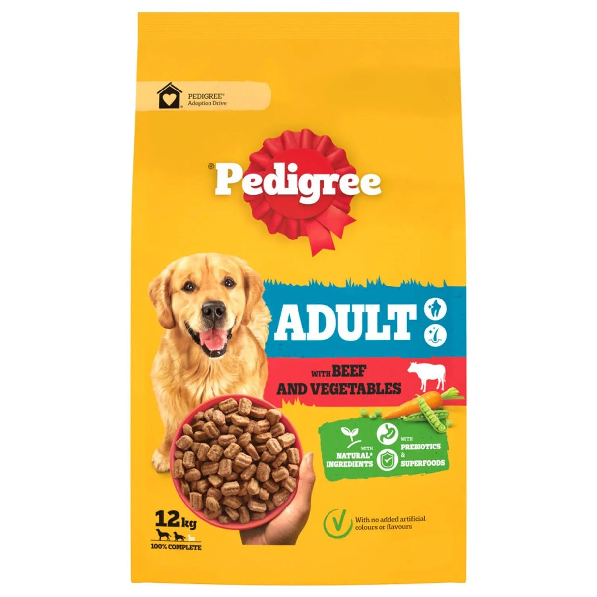 Pedigree Complete Adult Dry Dog Food Beef & Veg - 12 kg, Pedigree,