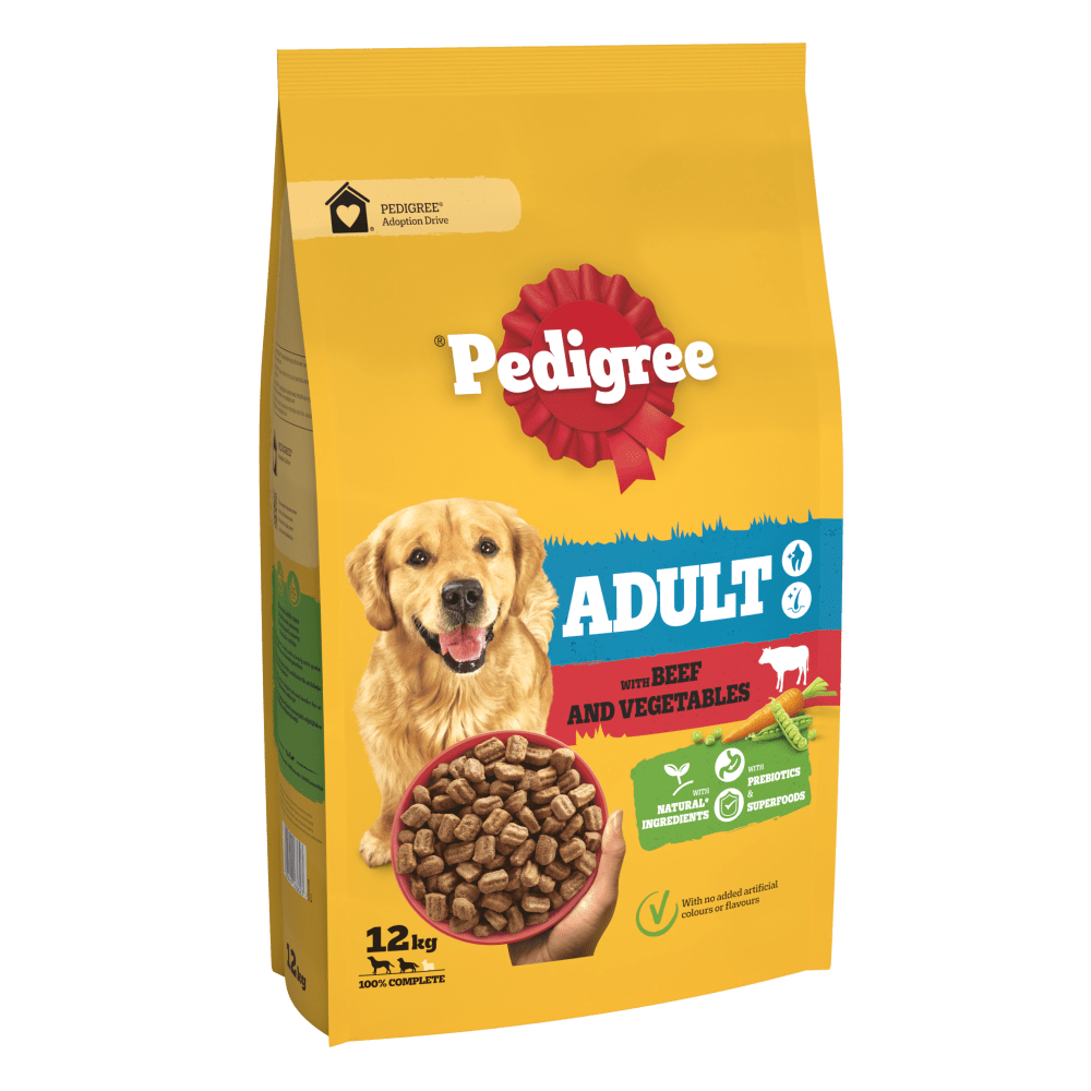 Pedigree Complete Adult Dry Dog Food Beef & Veg - 12 kg, Pedigree,
