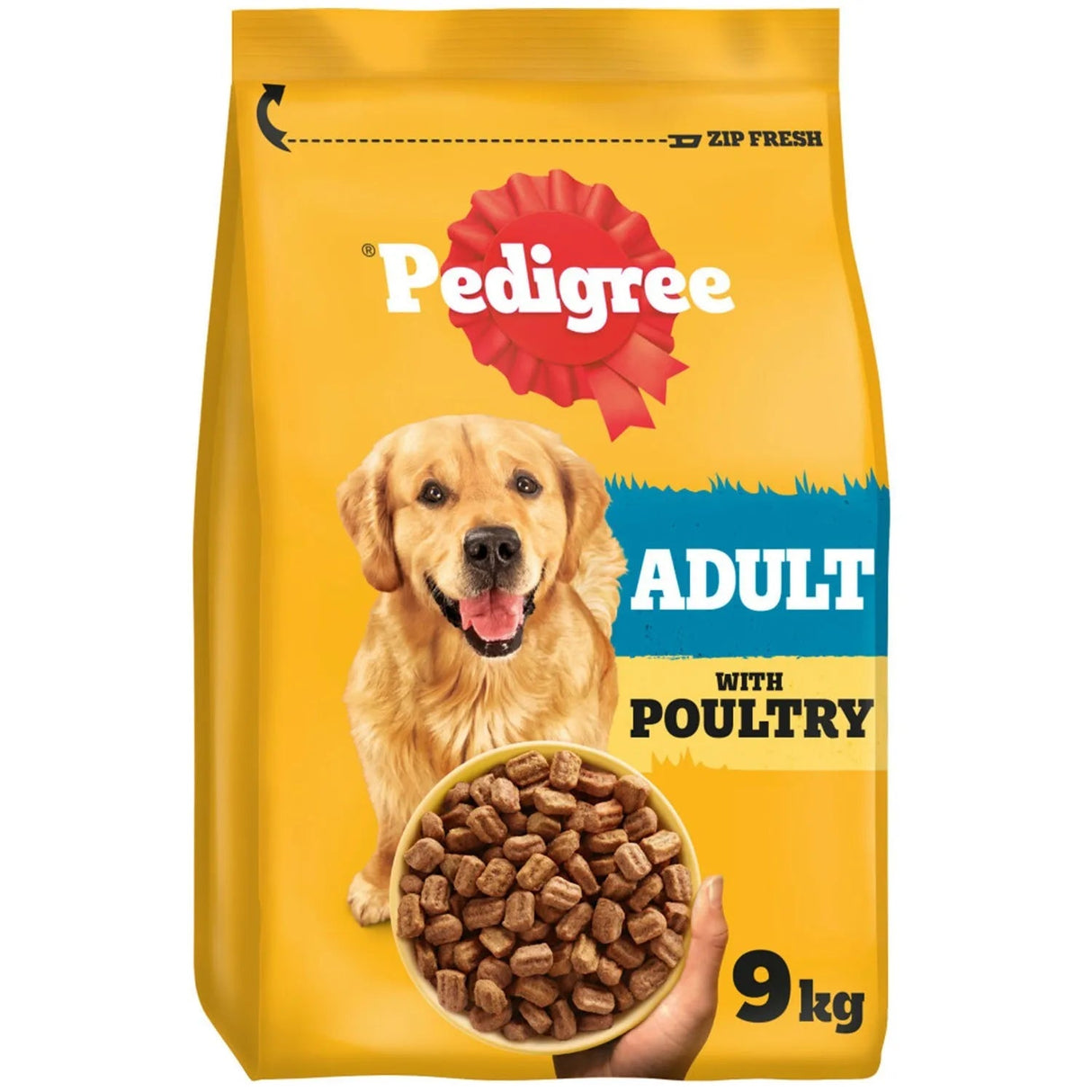 Pedigree Complete Adult Dry Dog Food with Poultry & Vegetables, Pedigree, 3 x 3kg
