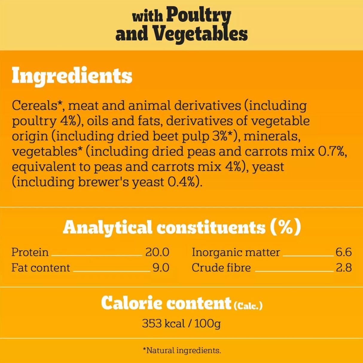 Pedigree Complete Adult Dry Dog Food with Poultry & Vegetables, Pedigree, 3 x 3kg