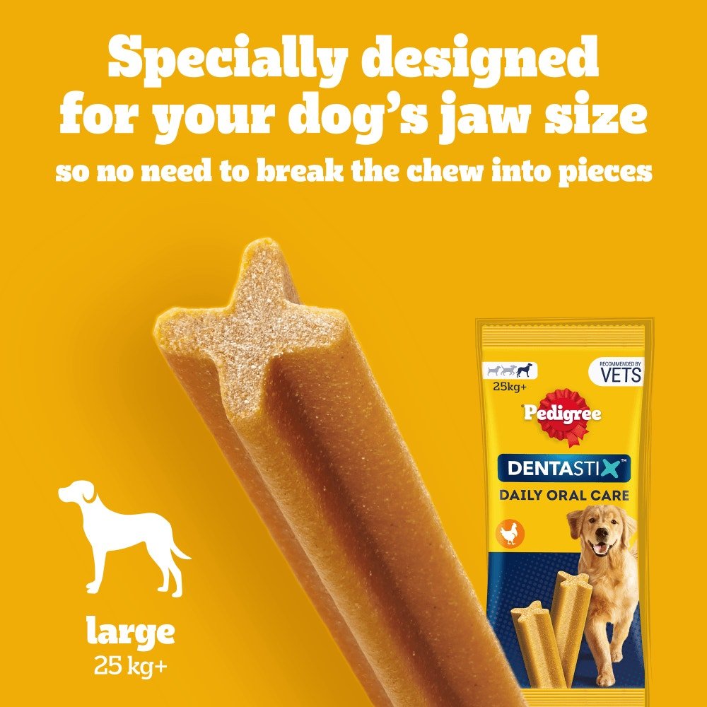 Pedigree Dentastix Daily Large Dog Dental Chew Treat, Pedigree, 105 Stick Mega Pack