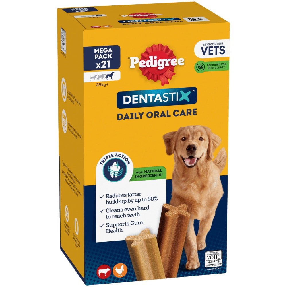 Pedigree Dentastix Daily Large Dog Dental Chew Treat, Pedigree, 84 Sticks