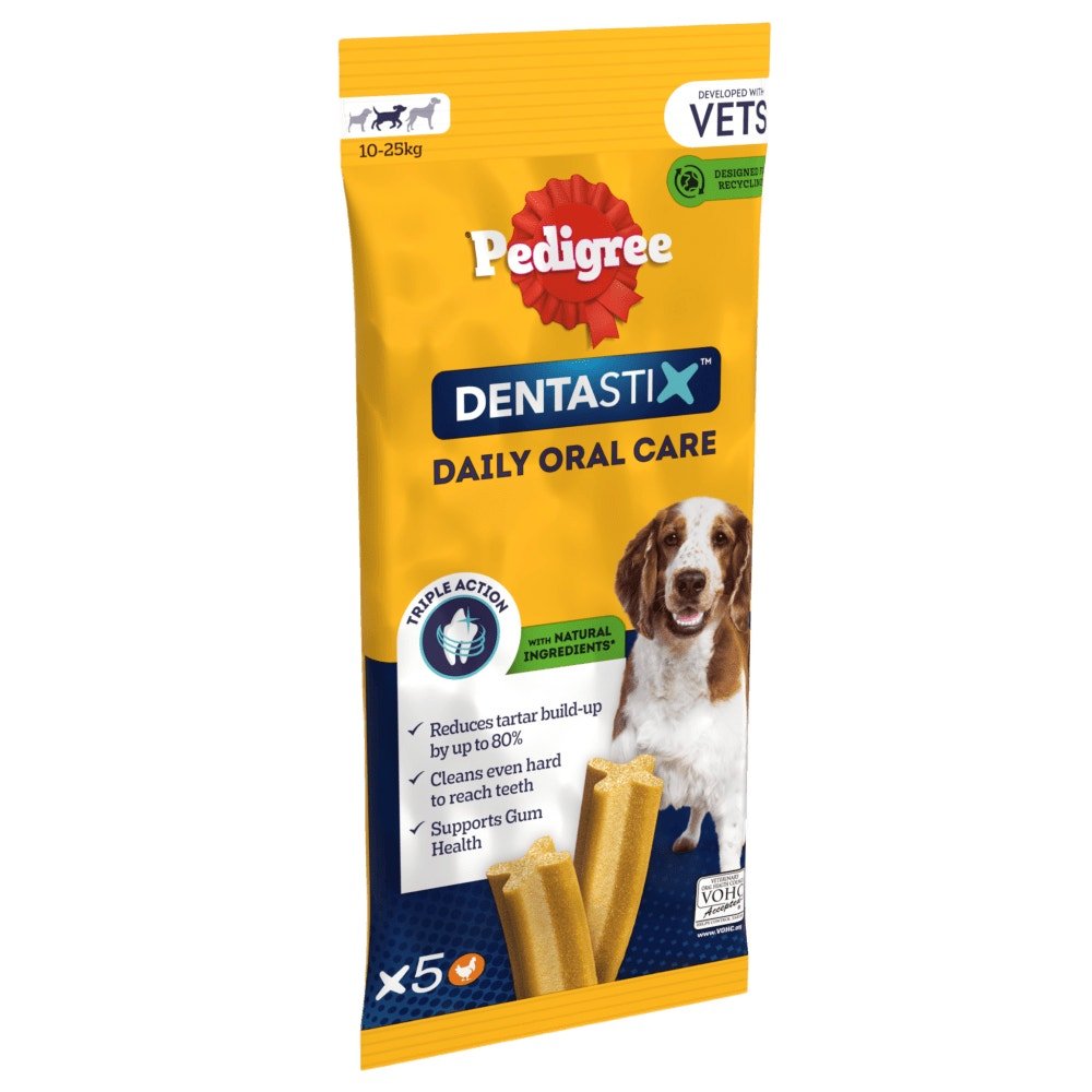 Pedigree Dentastix Daily Medium Dog Dental Chew Treat, Pedigree, 70 Sticks