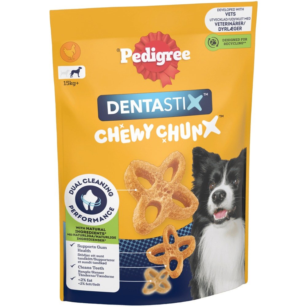 Pedigree Dentastix Maxi Chicken Chewy Chunx Adult Dog Treats - 5 x 68g, Pedigree,