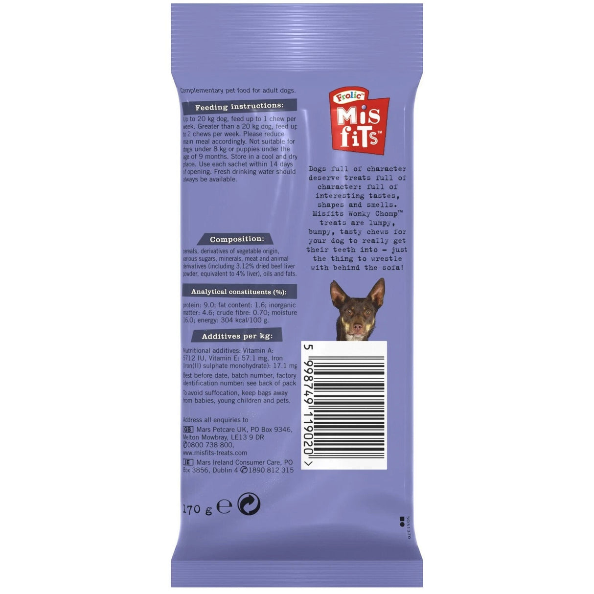 Pedigree Misfits Medium Wonky Chomps - 12 Pack, Pedigree,