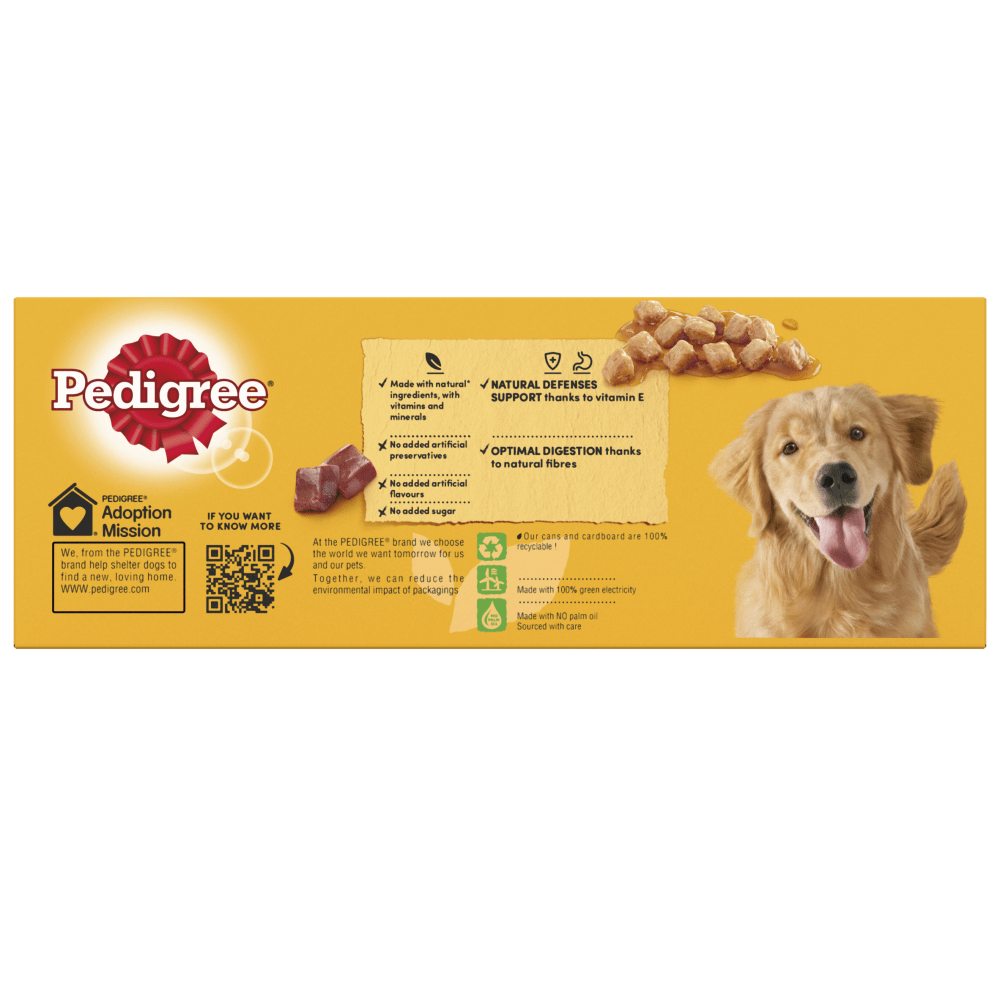 Pedigree Mixed Selection in Gravy Adult Wet Dog Food Tins - 24 x 400g, Pedigree,
