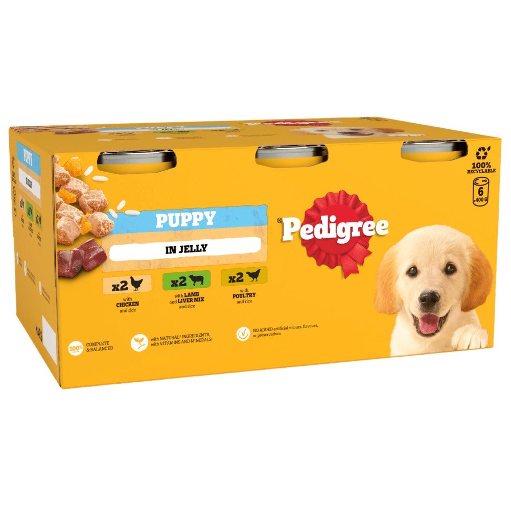 Pedigree Puppy Mixed Selection Chunks in Jelly Tins - 24 x 400g, Pedigree,