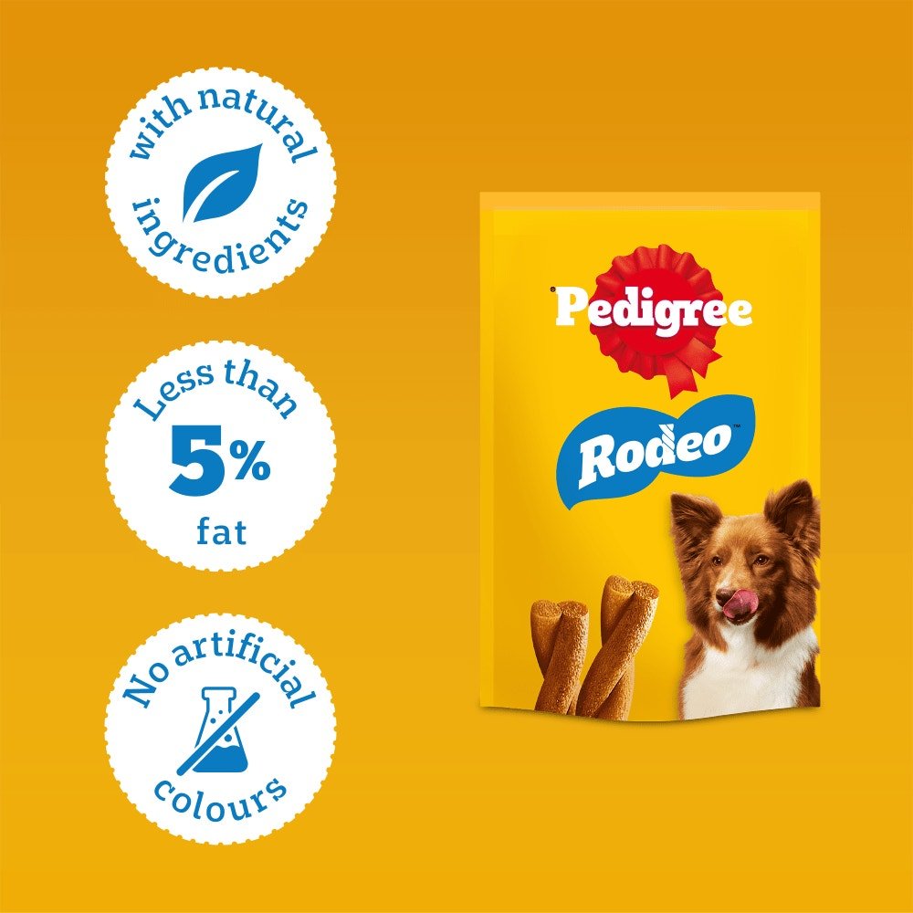 Pedigree Rodeo Dog Treats with Chicken - 12 x 123g Pack, Pedigree,