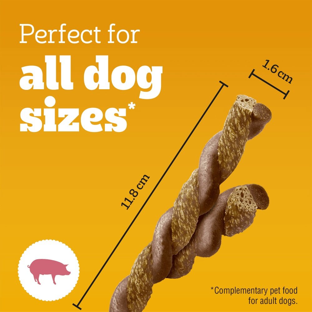 Pedigree Rodeo Duos Chicken & Bacon Adult Dog Treats - 10 x 123g Bag, Pedigree,