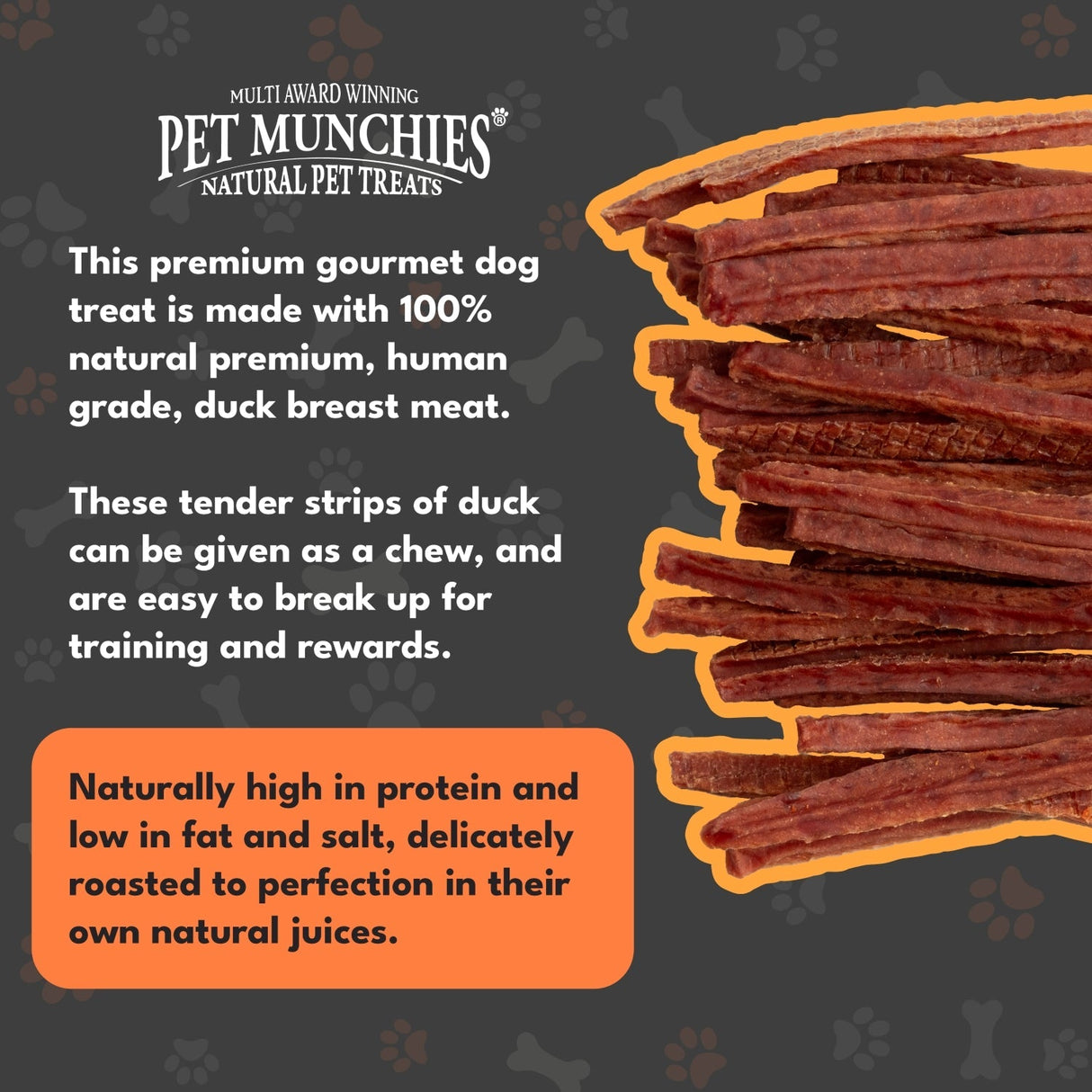 Pet Munchies Duck Strips Treats for Dogs - 3 x 320g, Pet Munchies,