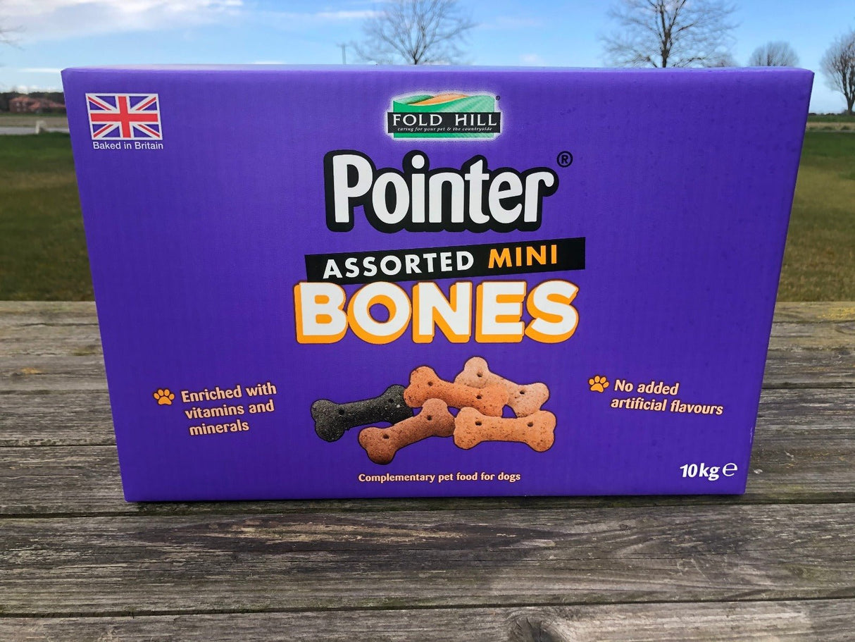 Pointer Assorted Mini Bones Dog Treats 10 kg, Pointer,