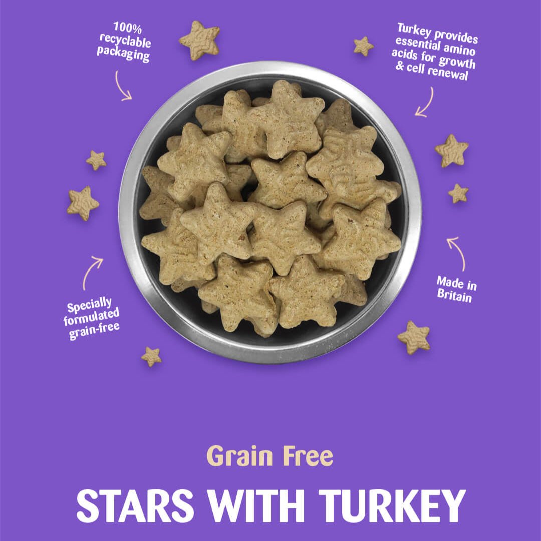 Pointer Stars with Turkey Grain Free Dog Treats - 6 x 400g, Pointer,