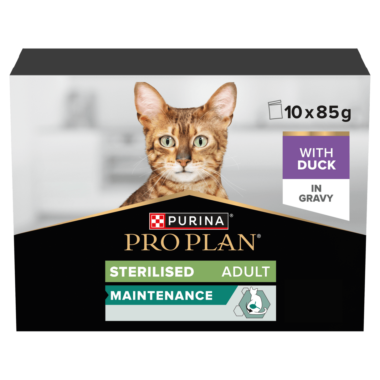 Pro Plan Adult Cat Sterilised Maintenance Terrine with Duck Wet Cat Food - 40 x 85g, Pro Plan,