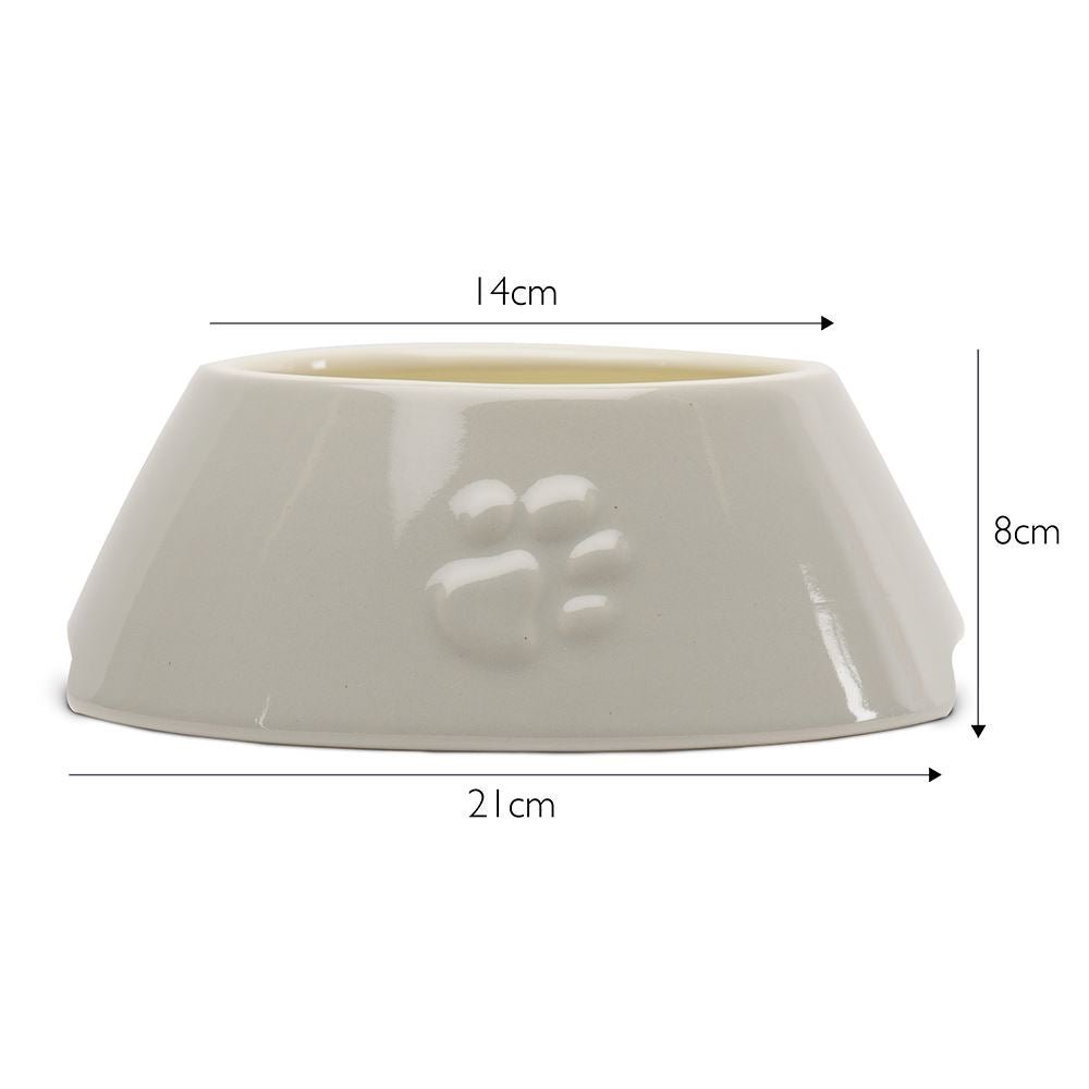 Scruffs Icon Light Grey Long Eared Dog Bowl, Scruffs,