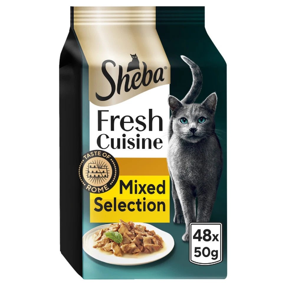 Sheba Fresh Cuisine Taste of Rome Pouches Mixed in Gravy - 48 x 50g, Sheba,