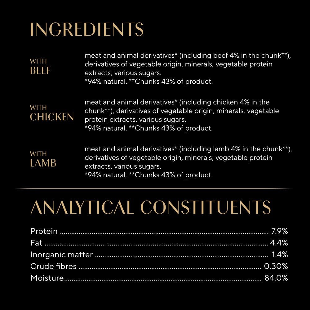 Sheba Fresh & Fine Adult Beef & Chicken & Lamb in Gravy Pouches - 48 x 50g, Sheba,