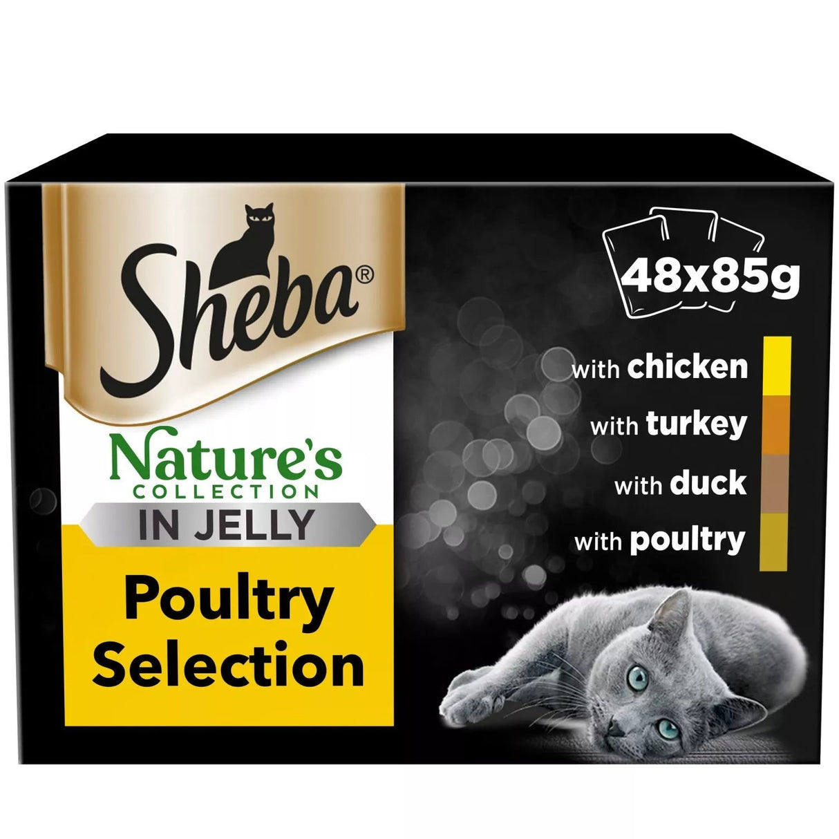 Sheba Nature's Collection Poultry Selection in Jelly Pouches, Sheba, 48 x 85g