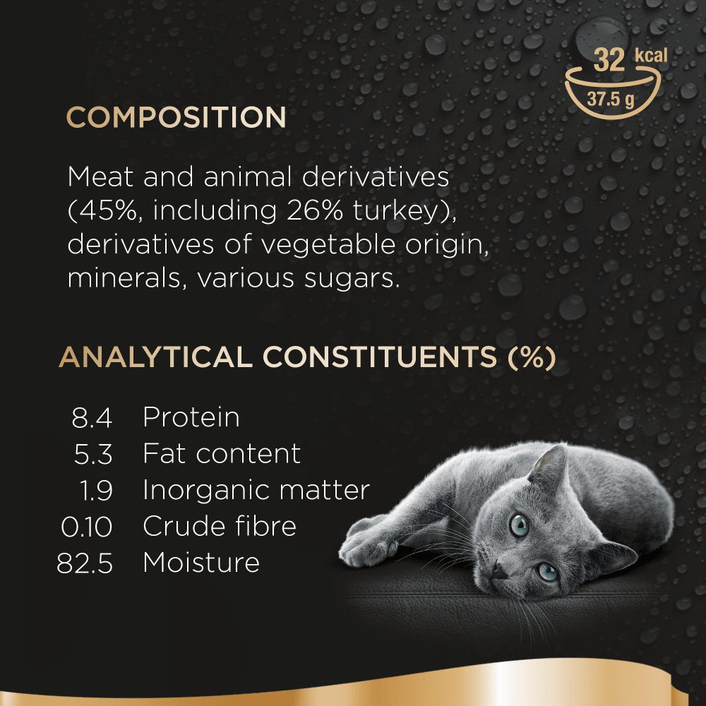 Sheba Perfect Portions Turkey in Gravy Adult Wet Cat Food Trays - 8 x (6x37.5g), Sheba,