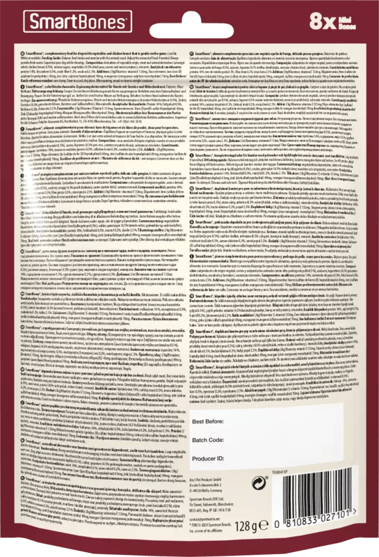 SmartBones Chicken Mini Dog Treats - 7 Packs x 8 Pieces, SmartBones,