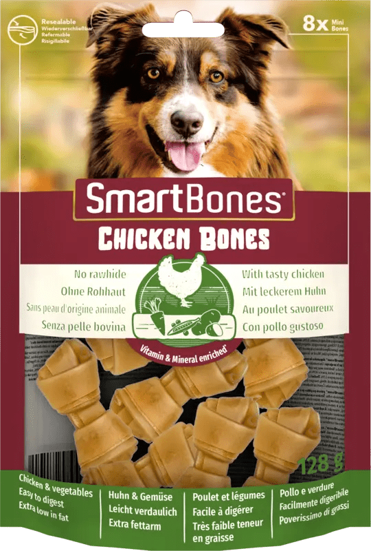 SmartBones Chicken Mini Dog Treats - 7 Packs x 8 Pieces, SmartBones,
