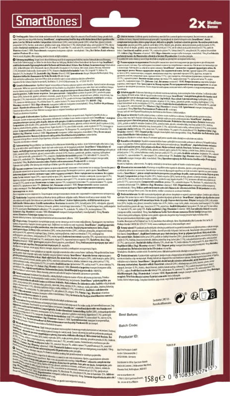 SmartBones Sweet Potato Medium Dog Treats - 8 x 2 Piece Bags, SmartBones,