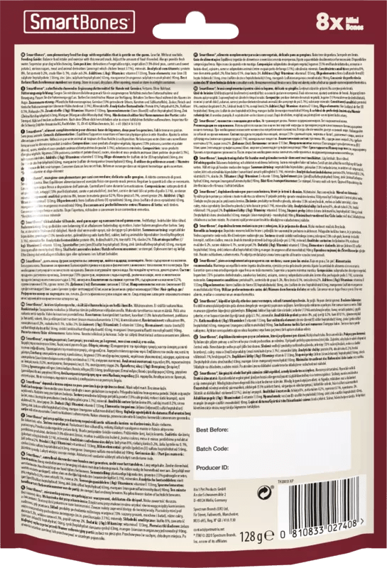 SmartBones Sweet Potato Mini Dog Treats - 7 x 8 Pieces, SmartBones,