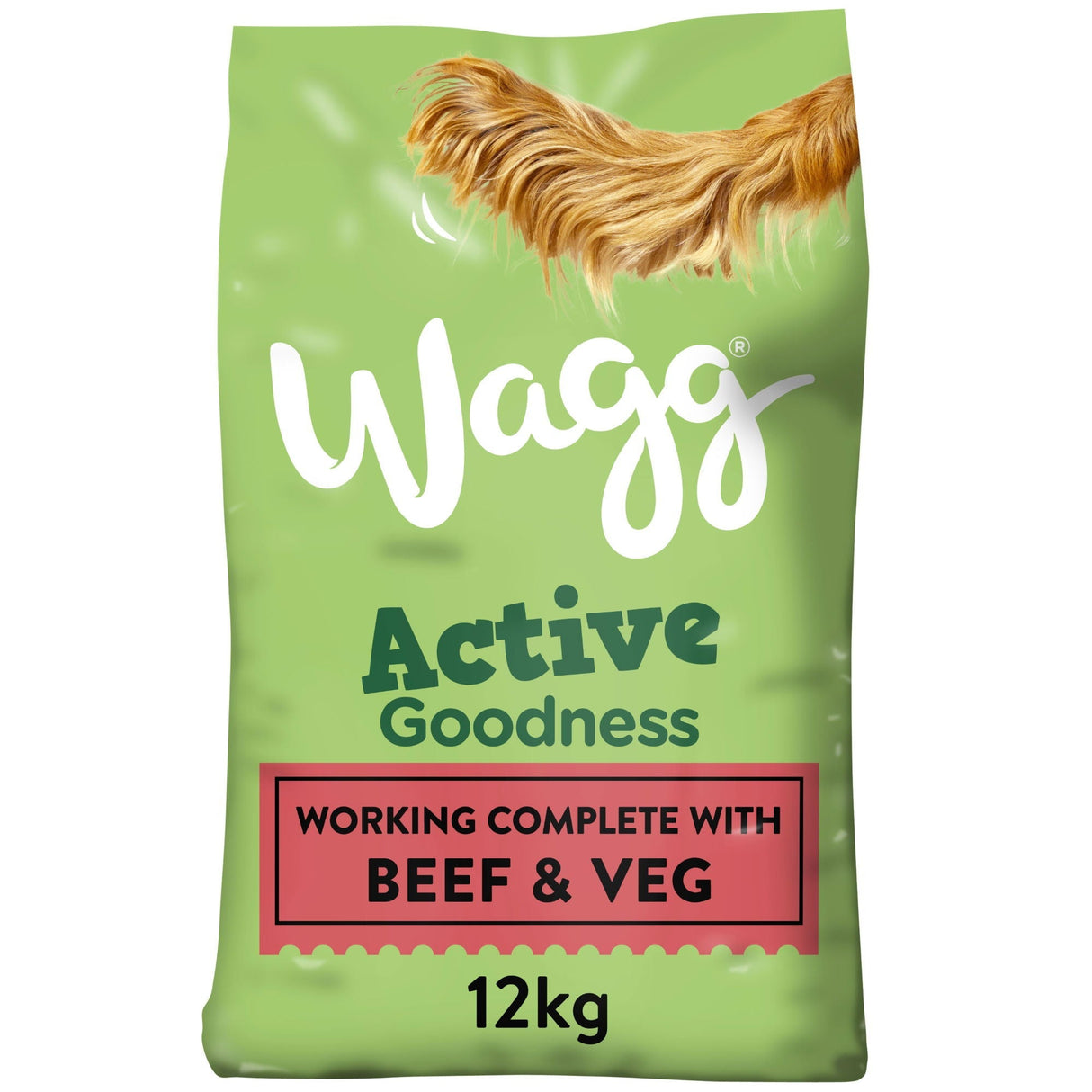 Wagg Active Goodness Beef & Veg Dry Dog Food - 12 kg, Wagg,
