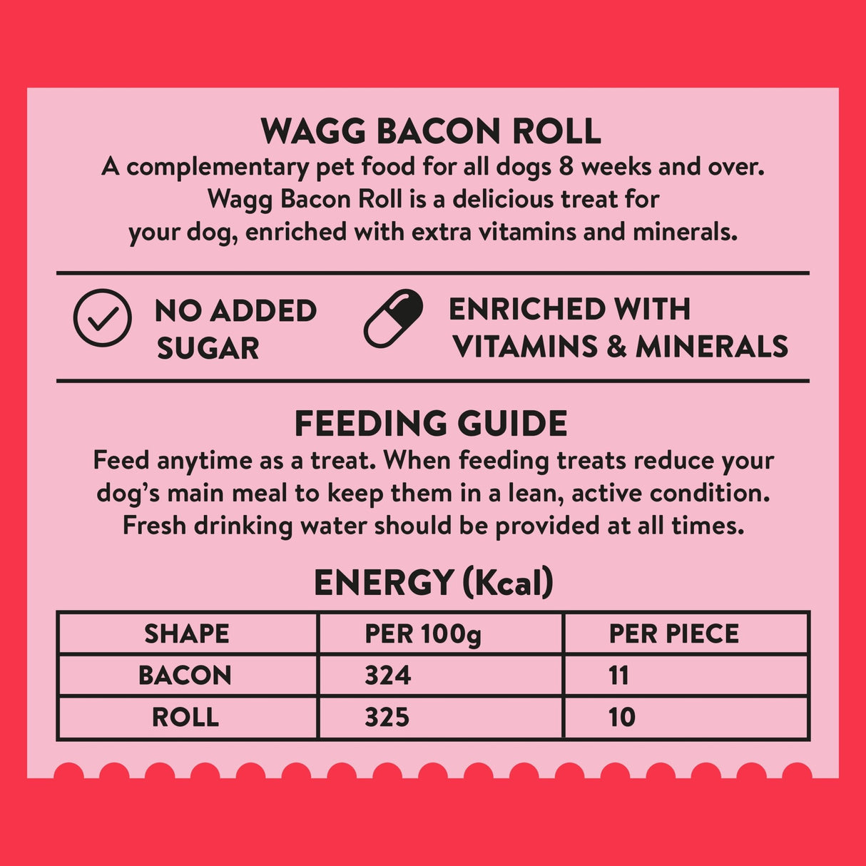 Wagg Bacon Roll Tasty Bites Dog Treats - 7 x 125g, Wagg,
