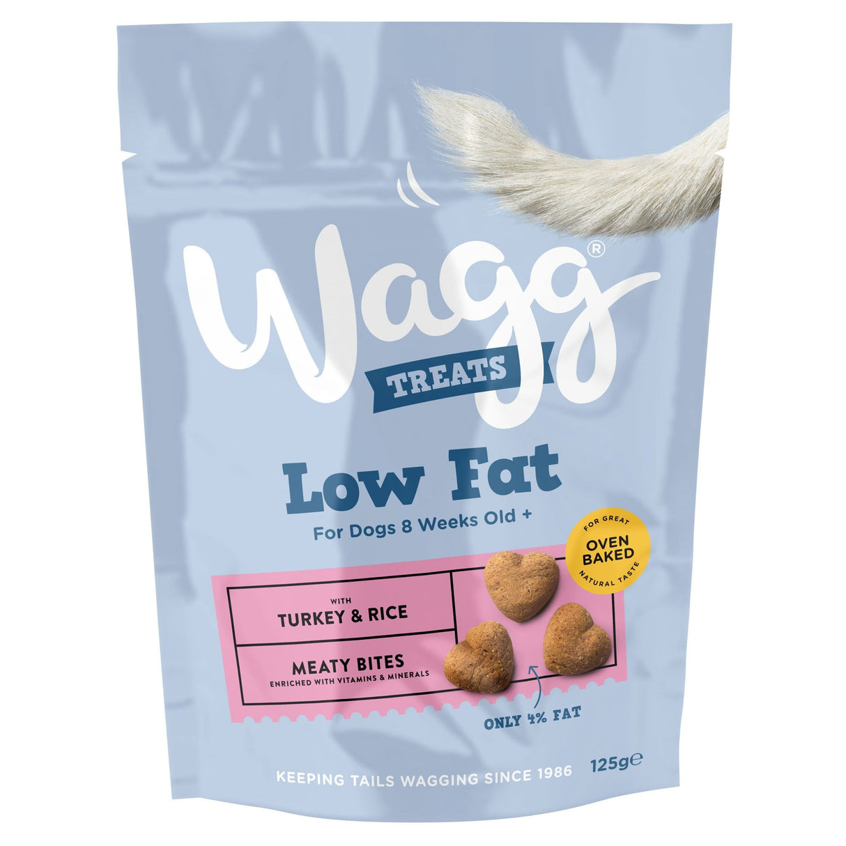 Wagg Low Fat Turkey & Rice Meaty Bites Dog Treats - 7 x 125g, Wagg,