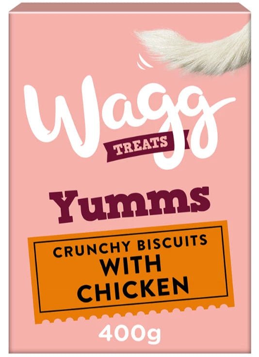 Wagg Yumms Crunchy Biscuit Dog Treats with Chicken - 5 x 400g, Wagg,
