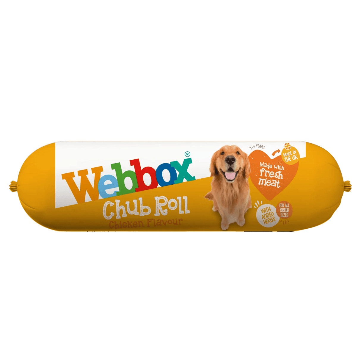 Webbox Chicken Chub Roll Wet Dog Food - 15 x 720g, Webbox,