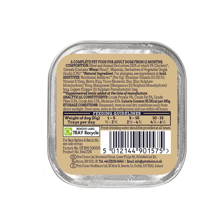 Webbox Naturals Adult Chicken in Gravy Wet Dog Food - 11 x Alus, Webbox,