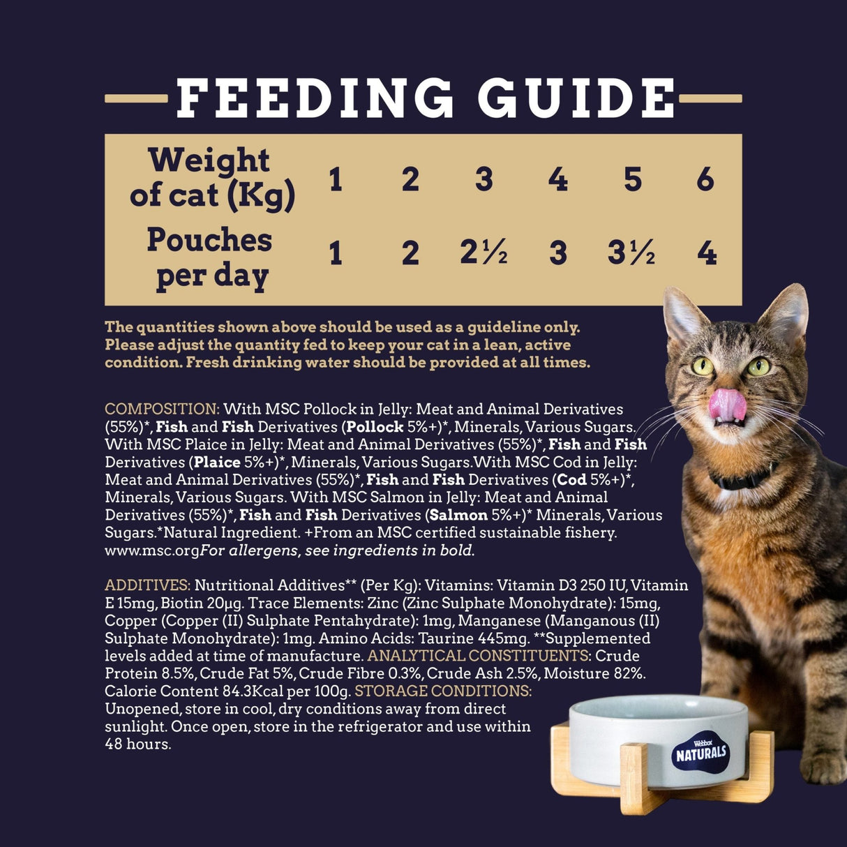 Webbox Naturals Senior Cat 7+ Meat & Fish Selection in Jelly - 56 x 100g, Webbox,